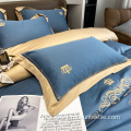 100% egyptian cotton luxury bed sheets bedding set